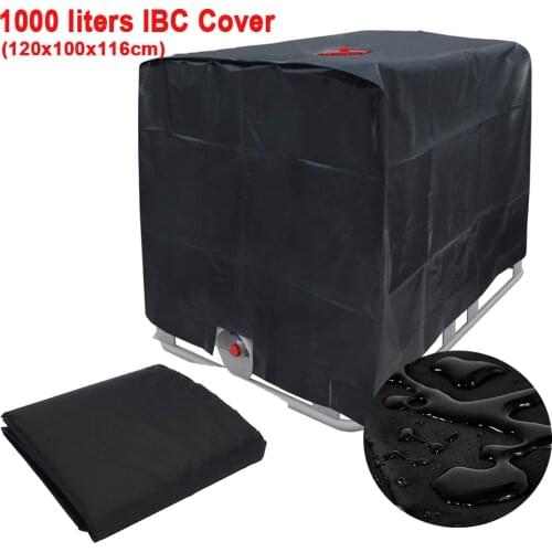 Water Tank Protective Cover 1000 Iiters IBC Container Protective Cover 210D Oxford Cloth Dustproof Rain Cover 120x100x116cm