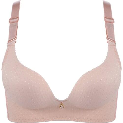 Womens Push Up Bras Wireless Plunge Bralette Sexy Padded Bralette Lingerie Beading Underwear 5 color Size 30-40 A B C D Cup