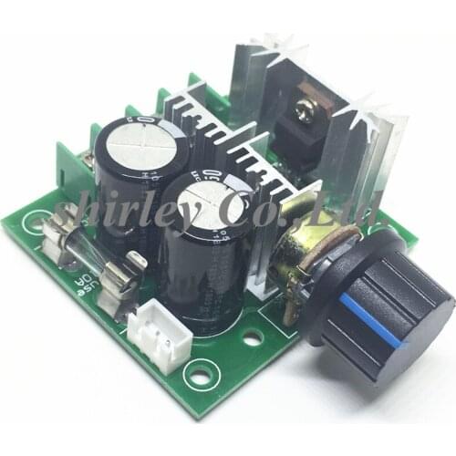 12V-40V 10A Auto PWM DC Motor Speed Controller Regulator Governor with Knob Switch Volt Regulator Dimmer 400W Board Module 2pcs