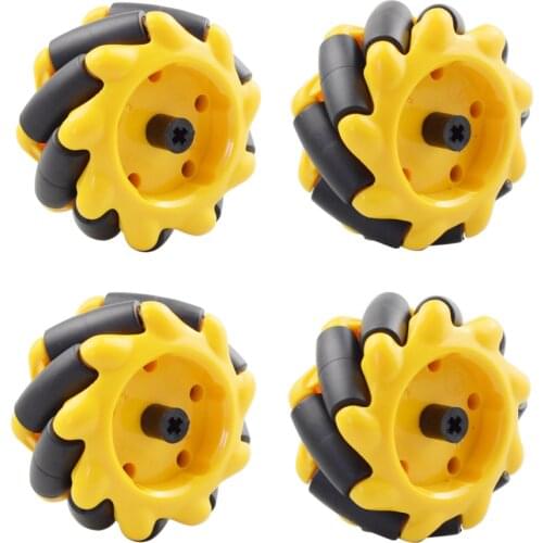2020 HOT 60mm High Hardness Plastic Mecanum Wheel Omni-directional Tires with TT Motor Hubs for Arduino Rasbperry Pi Toy