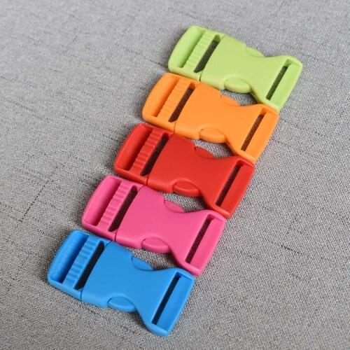 50 Pcs/Lot 20mm 25mm Colourful Plastic Release Buckle Strap For Bag Dog Collar Necklace Bracelet Paracord Sewing Accessory