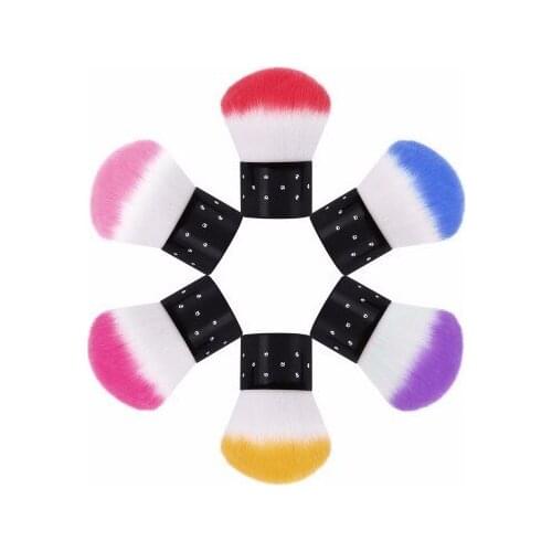 Acrylic Manicure Tool Nail Art Dust Brush Blush Glitter Powder Foundation Remover Cleaner UV Gel Polish