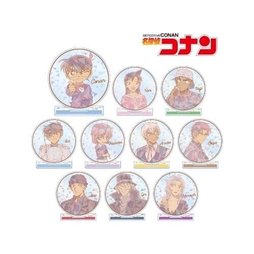 Anime Detective Conan Mouri Ran Furuya Rei Acrylic Figure Stand Display Model Plate Desk Decor Cosplay Round Shape Series Gift