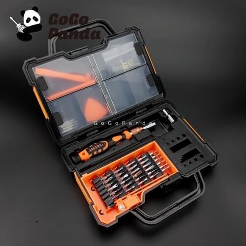 Free Shipping 44-in-1 Screwdriver Kit With Parts Box for Mobile Phone Repair Plus Or Minus Magnetic Zone