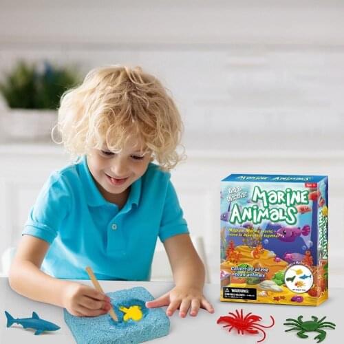 Kids Simulation Marine Animals Dig Excavation Kit Archaeological Educational Toy High Simulation Collectible Toy perfect gifts
