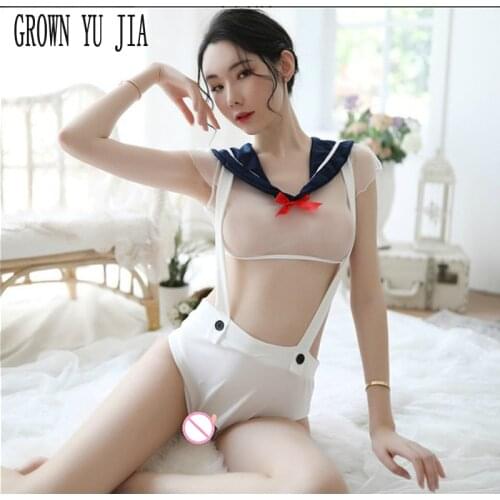 Erotic school uniform cosplay sexy costume porno sex temptation Student Open crotch uniform deguisement ecoliere sex play set