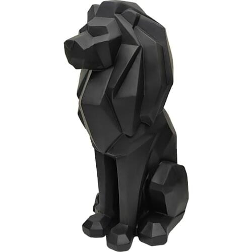Figurines For Interior Decoration Desk Accessories Statue Figurines Miniature Nordic modern geometric lion ornaments black white
