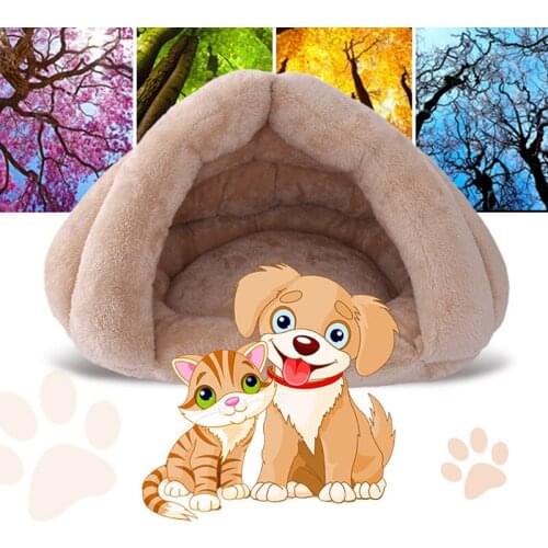 New Pet Fleece Cat Sleeping Bag Bed for Puppy Small Dogs Pets Cat Mat Bed Kennel House Soft Warm Sleeping Bed Pets Products
