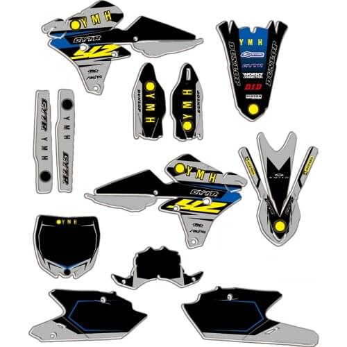 Motocross Team Graphics Backgrounds Stickers Decals Kits For Yamaha YZ250F YZ450F YZ 250F YZ 450F 2014 2015 2016 2017
