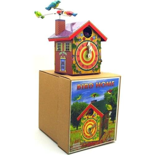 Collection Antique Style Clockwork Tin Toys Wind Up Toys Robots iron Metal Models Home Decor Craft bird house