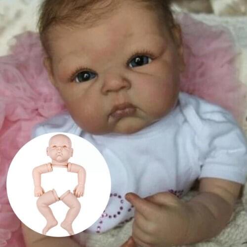 20 Inch Rebirth Doll Kit 50CM Realistic Unassembled Parts Birthday Color Reborn Childrens Silicone Fresh DIY Doll Dolls Gif Q8H9