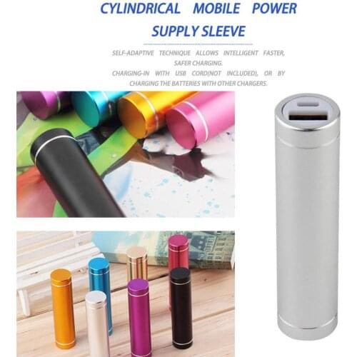 Metal Power Bank Case DIY Kit Storage Case Box Free welding Suit 1 X18650 Battery 5V 1A USB external smart phone charger