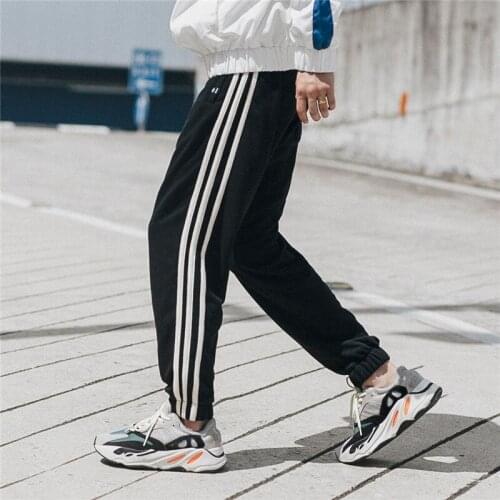 Men Pants Striped Jogger Autumn Casual Mens Sweatpants Sportswear Long Trousers New Straight Pants Man Fitness Clothing