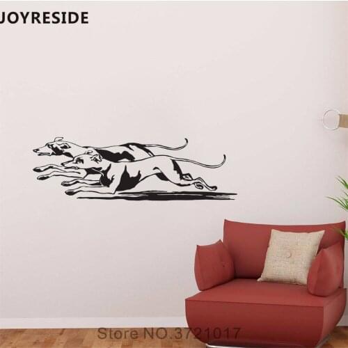 JOYRESIDE Dogs Running Wall Decal Dogs In Group Wall Sticker Animals Vinyl Decal Home Fashion Room Decor Interior Design A697