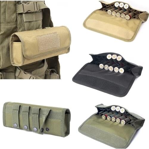 Hunting Military 12/20 Gauge Molle Ammo Pouch 18 Rounds Shell Holder Ammo Bag Shotgun Cartridges Bullet Pouch