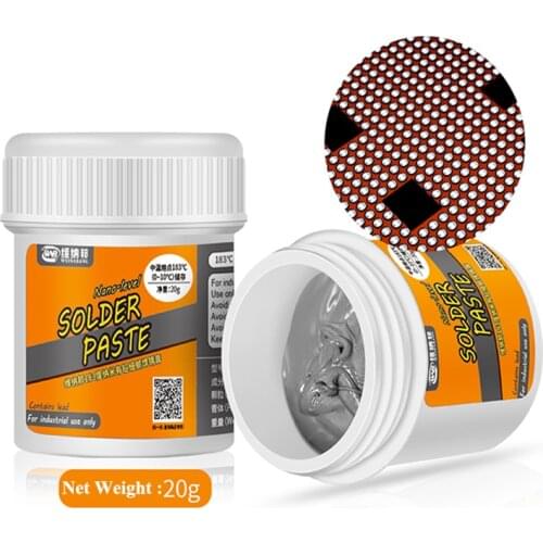 20g Leaded Solder Paste Flux Sn63/Pb37 Melting Point 183℃ Tin Soldering Paste for SMD BGA Reballing Mobile Phone PCB Repair