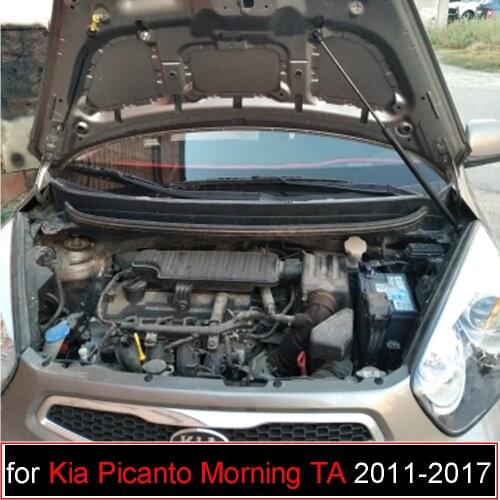 For Kia Picanto Morning (TA) 2011-2017 Front Hood modify Gas Spring Carbon Fiber Lift Supports Struts Rod Shocks