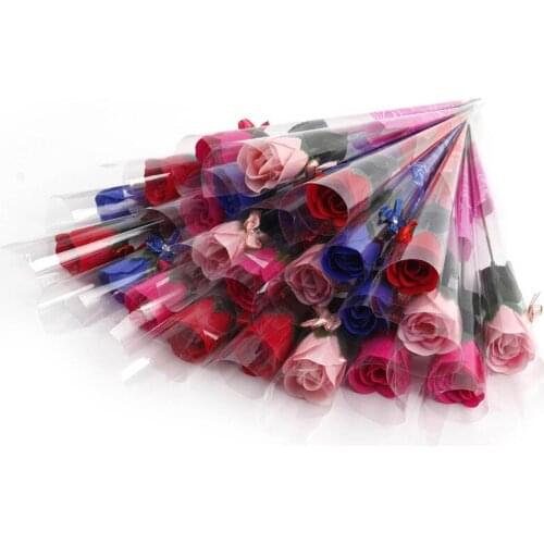 100pcs/pack Romantic Rose Soap Scented Bathroom Washing Flower Petal Soaps Home Care Tool Wedding Valentines Mothers Day Gift