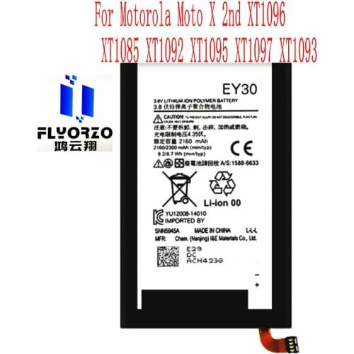 Brand new Original 2300mAh EY30 Battery For Motorola Moto X 2nd XT1096 XT1085 XT1092 XT1095 XT1097 XT1093 Mobile Phone
