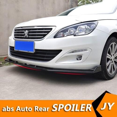 For Peugeot 408 Body kit spoiler 2016-2018 For Peugeot 408 ABS Rear lip rear spoiler front Bumper Diffuser Bumpers Protector