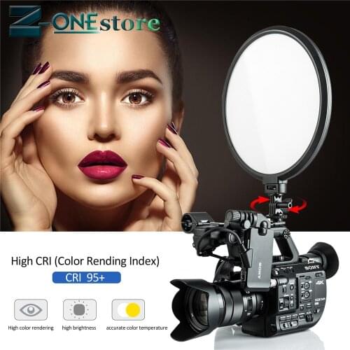 Viltrox VL-500T Slim Round Ring Video LED Light Lamp 25W Bi-Color Dimmable CRI 95+ Soft Light for Camera Camcorder photography