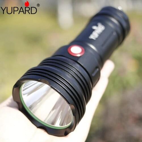 3000LM High Powerful USB Rechargeable Flashlight T50 LED Torch +18650 Battery Tactical Flashlight Waterproof Torch