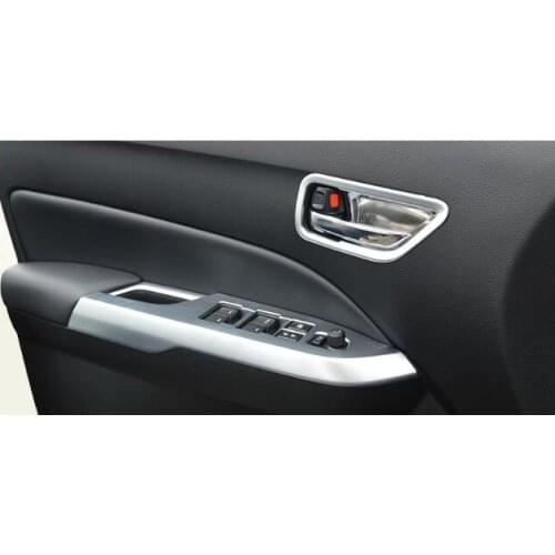 Higher star ABS chrome 4pcs Car door armrest/window switch decoration cover+4pcs door internal bowl for Suzuki Vitara 2016-2018