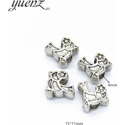 YuenZ 10pcs Vintage bird Bead Charms big hole Beads European pendant fit for necklace bracelet DIY pendants 15*11mm R18