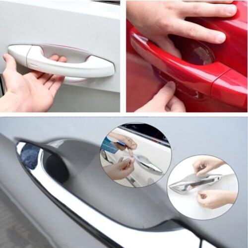 4Pcs/Set Car Handle Protection Film Car Exterior Transparent Sticker For Hyundai Solaris Accent Elantra Sonata I40 I10 i20 I30
