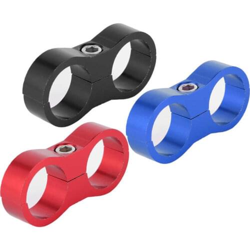 12AN Hose Clamp 12AN Hose Separator Clamp Divider Clip Aluminum Alloy Fitting Adapter for Oil/Fuel Hose Line Hose Divider Clamp