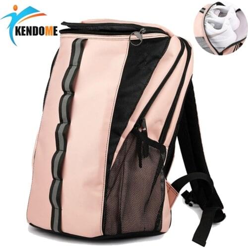 Women Gym Bag Pink Sport Bag For Women Fitness Waterproof Reflective Backpack Tennis Badminton Bag Softback Travel Bag Sac Sport