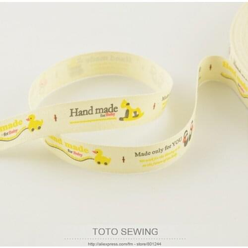 1.5CM width Zakka cotton ribbons mini.order is $5 (mix order) duck toys label TOTO sewing accessory sewing tapes FREE SHIPPING