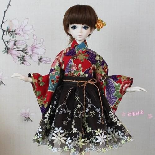 1/6 1/4 1/3 BJD Accessories doll clothing Japanese kimono yukata + skirt for BJD/SD,not include doll,shoes,wig and other E2495A
