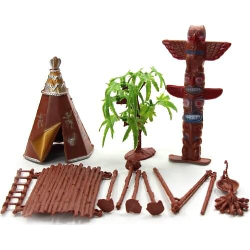 13Pcs/Set Indian Tribes Figures Model Home Desk Decor DIY Scenery Toy Decoration Accessory