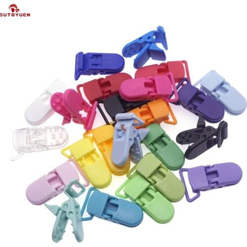 200 pcs Plastic Suspender Clips Mam Baby Dummy Pacifier BIB Mitten Toy Holder for DIY Craft