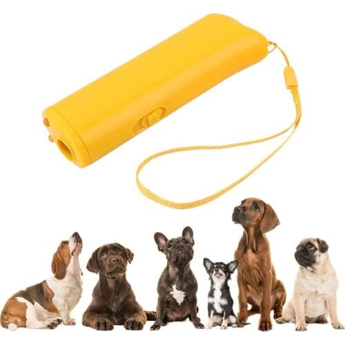 3 in 1 Dog Anti Barking Device Ultrasonic Dog Repeller Stop Bark Control Training Supplies With LED Flashlight