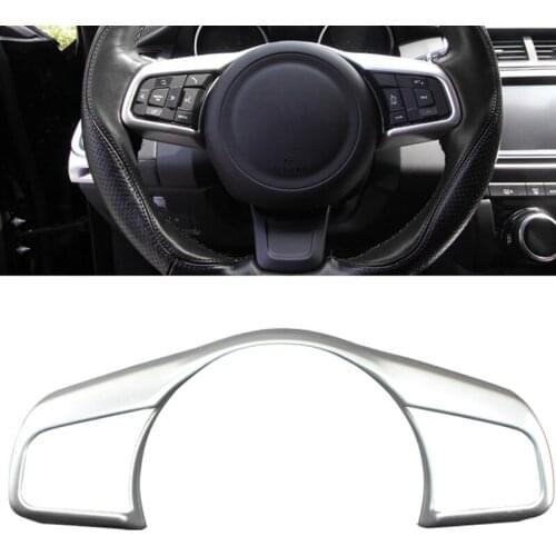 ABS Chrome For Jaguar F-PACE fpace Styling 2016 2017 2018 Accessories Car Steering Wheel Button Frame Cover Trim Car Styling