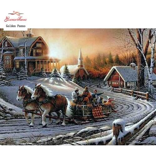 GOLDEN PANNO Diamond Painting Full Square 5D Diy Daimond Embroidery Diamant Mosaic Sale rhinestones pictures Carriage Picture