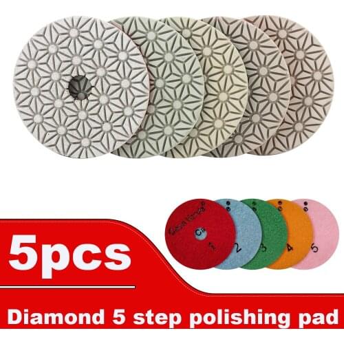 Diamond D100mm 5 polishing pads 4 inch for stone and marble /granite