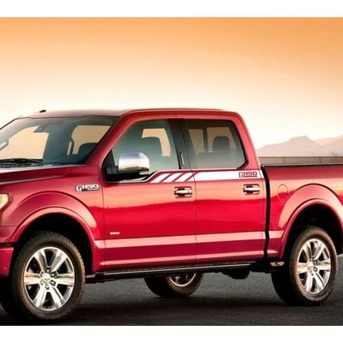 Car Styling Gradient Door Side Stripes Skirt Waist Line Body Graphics Vinyl Decal Sticker for Ford Raptor F150 SVT Accessories
