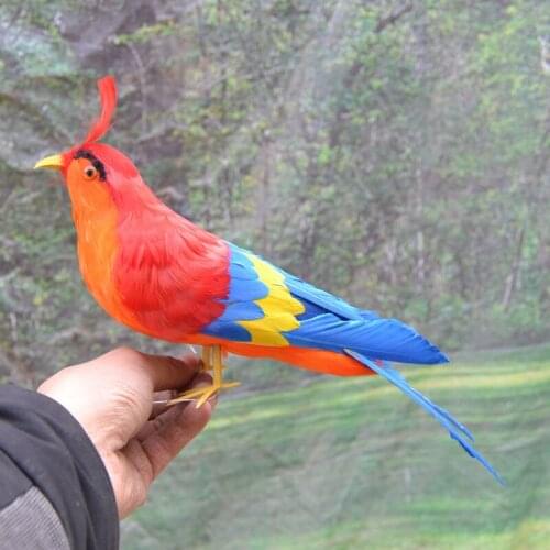 Large 30cm coloured feathers magpie bird,Handmade model,polyethylene&feathers bird ,home decoration toy gift w3948