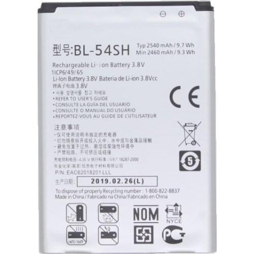Ciszean 1x 2540mAh BL-54SH BL-54SG Battery For LG Optimus G3 Beat Mini G3s G3c B2MINI G3mini D724 D725 D728 D729 D722 D22