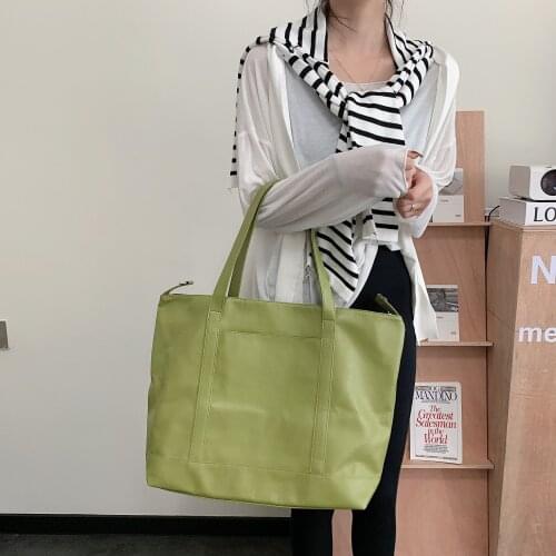 Summer Avocado Green Lightweight Large Capacity Tote Bag 2021 New Womens Single Shoulder Bag Underarm Bag