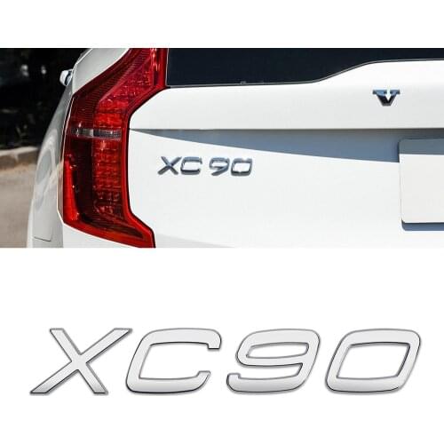 Metal Alloy Word Letters Side Fender Emblem Decal For VOLVO XC60 XC90 Rear Trunk Badge Decal Logo