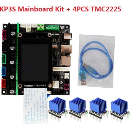 KINGROON KP3S Mainboard KP3S Controller TFT V1.2 2.4'' LCD Touch Screen 24V Ultra Silent TMC2225 Drivers 3D Printer Parts