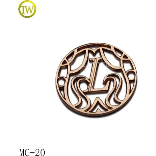 MC20 factory custom abaya metal logo tag for garment metal label