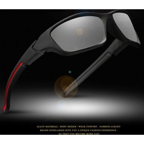 WarBLade High Quality Mens Outdoor Driving Fishing Sunglasses Transition Lens Glasses Polarized Photochromic Sunglasses 2019
