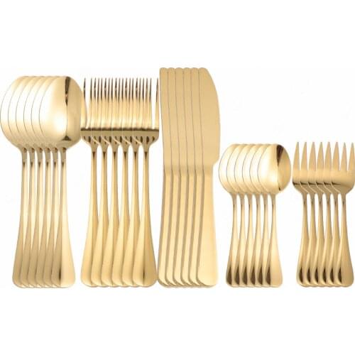 30 Pcs Tableware Creative Stainless Steel Wedding Cutlery Set Dinner Flatware Set Travel Dinnerware Fork Knife Kitchen Utensils