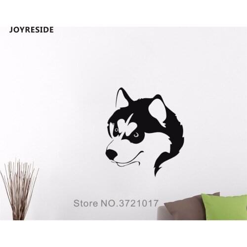 JOYRESIDE Friend Puppy Wall Huskies Dog Pet Animal Decal Vinyl Sticker Decor Kids Children Bedroom Living Room Design Mural A247