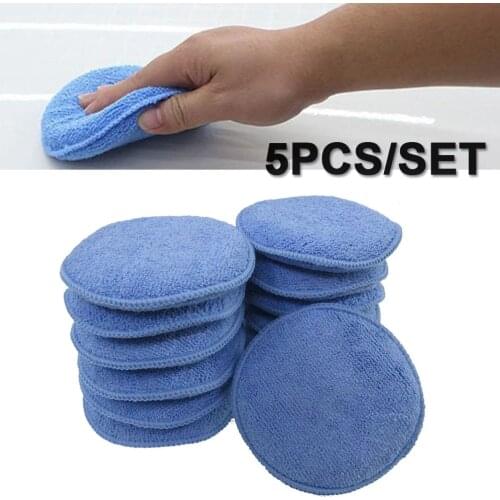 Car Cleaning Soft Microfiber Vehicle Accessories Clean Buffer Foam Applicator Car Wax Sponge Dust Remove Auto Care Polishing Pad